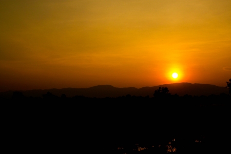 Sunset mountain の写真素材