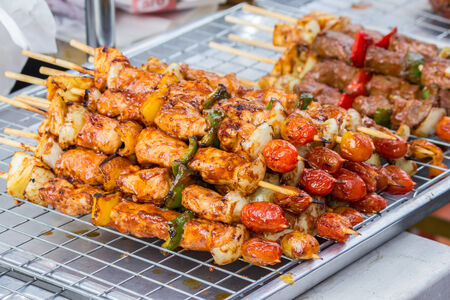 Barbecue cooked by grilling.の写真素材