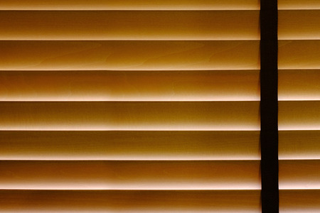 Closeup of Bamboo Blind Curtain in House, Sunlight Protection, Hiding from someone or something Conceptの写真素材