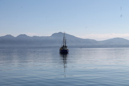 View of the bay of Port Pollensa. Balearic islands. Spain.