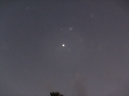 Night sky with moon and stars. Night sky with moon and stars.v Coast of the Atlantic Ocean in Lanzarote Canary Islands Spainの写真素材