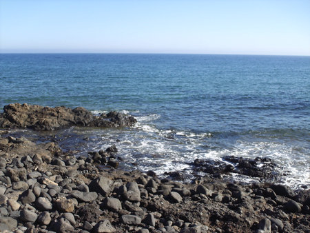 Photo Picture of the Beautiful Ocean Coast's View Montana Amarilla Tenerifeの写真素材