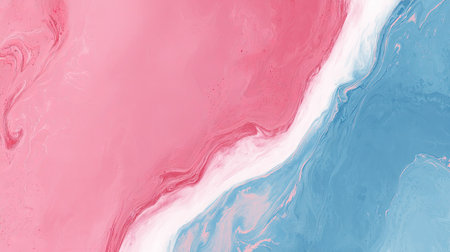 An elegant blend of soft pink and blue creates an abstract fluid art background. Ideal for creative projects, wallpapers, or artistic designs.の素材
