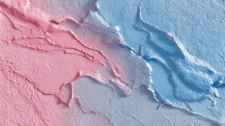 This image features an artistic textured background showcasing soft pink and blue shades. The smooth gradients create a serene and modern aesthetic perfect for various design projects.の素材