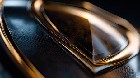 This stunning close-up image showcases elegant metallic shapes with a glossy finish. Perfect for design projects, it highlights beauty and creativity in modern art.の素材