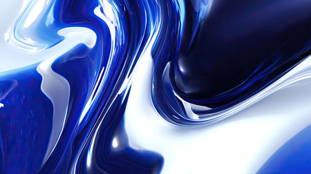 Create a captivating visual experience with this abstract blue and white fluid art background, perfect for modern design projects, wallpapers, and artistic inspirations.の素材