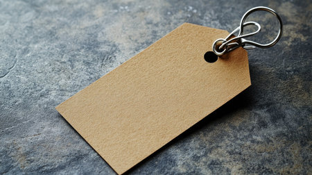 A blank brown price tag, designed for use in marketing, labeling, or crafting. The simple, clean design allows for easy customization, making it versatile for various applications.の素材