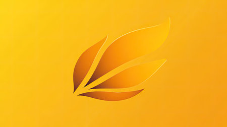 This abstract design features vibrant leaves in warm yellow tones, creating a modern and artistic visual. Ideal for nature-themed projects and creative endeavors.の素材