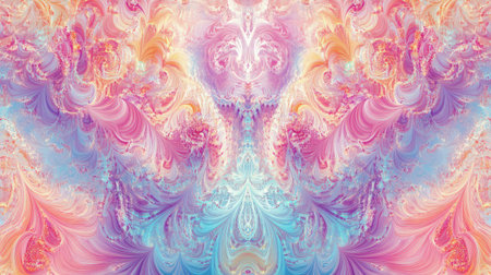 A captivating abstract design featuring vibrant pastel colors swirling gracefully. Ideal for backgrounds, wallpapers, and various artistic projects.の素材