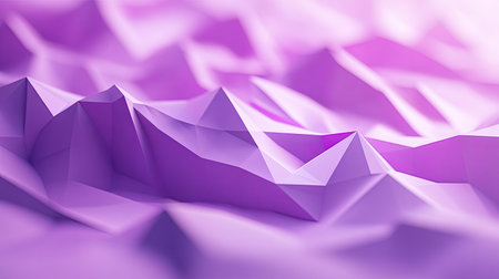 This abstract image features a geometric landscape in shades of purple, showcasing peaks and valleys. Perfect for backgrounds and creative projects.の素材