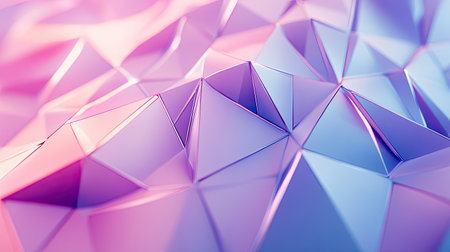 This stunning abstract background features soft triangular shapes in vibrant hues. The modern design evokes a sense of depth and movement, perfect for various creative projects.の素材