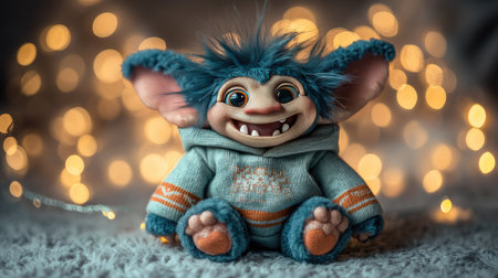 This charming fantasy creature features a vibrant design with playful expressions. Ideal for children's themes, artistic projects, and cozy atmospheres.の素材