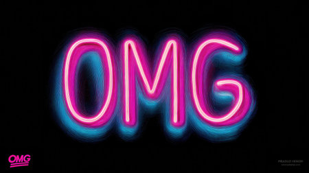 This vibrant neon sign showcases bold colors and a striking design, perfect for adding a modern touch to any space. Ideal for artistic presentations or events.の素材