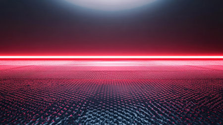 A mesmerizing scene featuring neon lights casting reflections on a textured surface, creating a vibrant and atmospheric background perfect for digital artworks or modern projects.の素材