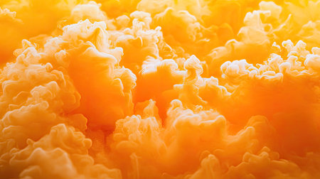 A stunning abstract representation of vibrant orange swirls, creating a fluid and dynamic background. This captivating image highlights warm tones and soft textures, perfect for creative projects.の素材