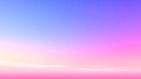 An enchanting gradient sky showcases soft pink and blue tones at dusk, creating a peaceful and serene atmosphere, perfect for relaxation or artistic backgrounds.の素材