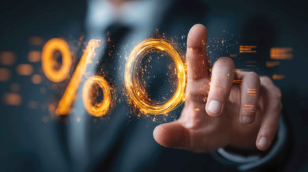 A close-up of a businessmanの素材