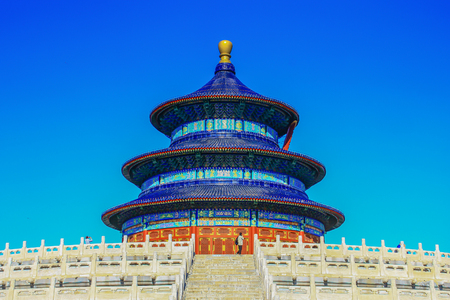 Beijing, China - built in the 15th Century, the Temple of Heaven stands in central Beijing, and it's one the 53 Unesco World Heritage Sites of Chinaの写真素材