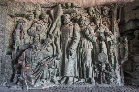 Kiev, Ukraine - soviet iconographies are still very visible in Kiev and Ukraine. Here in particular the Museum of the History of Ukraine in the Second World Warのeditorial素材