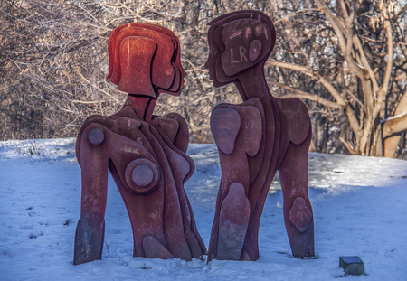 Kiev, Ukraine - the capital of Ukraine is an intriguing mix of orthodox history and soviet heritage, with some fine exemples of modern artのeditorial素材