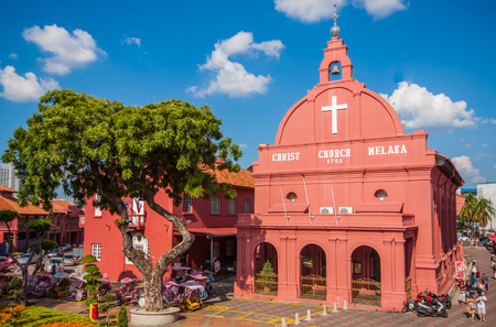 Melaka, Malaysia - with its signs of the Portoguese, Dutch and English colonialism and architecture, its Old Town is a Unesco World Heritage siteのeditorial素材