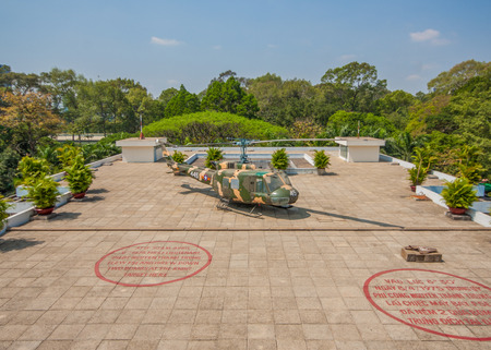 Saigon, Vietnam - the signs and the memories of the Vietnam War are still present and visible nowadays. Here in particular the Vietnam War Museum in Saigonのeditorial素材