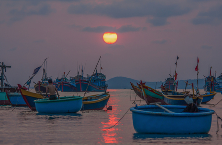 Mui Ne, Vietnam - a small fishermen village, Mui Ne is a hidden gem of the South Coast, with its colorful streams, the golden dunes and the wonderful harbourのeditorial素材