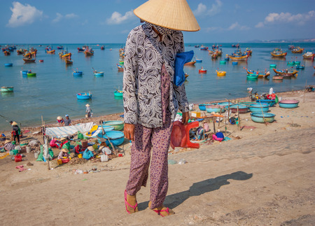 Mui Ne, Vietnam - a small fishermen village, Mui Ne is a hidden gem of the South Coast, with its colorful streams, the golden dunes and the wonderful harbourのeditorial素材