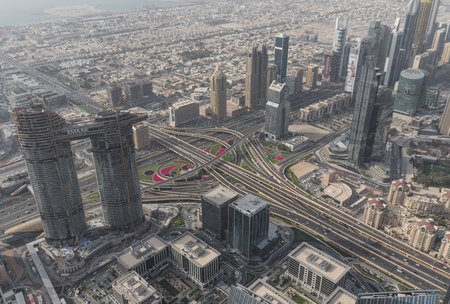 ubai, United Arab Emirates - the Burj Khalifa is the tallest structure and building in the world,...