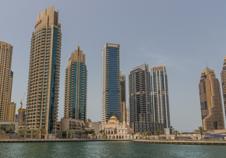Dubai, United Arab Emirates - home of the tallest building in the world, the Burj Khalifa, Dubai offers a unique skyline and an immeasurable amount of skyscrapersのeditorial素材
