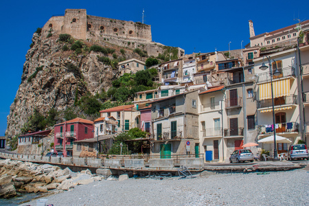 Scilla, Italia - laying just in front of Sicily, Scilla is one of the most beautyful seaside villages of Italy. Here in particular the Old Townのeditorial素材