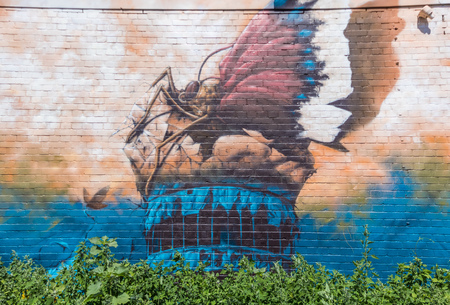 Berlin, Germany - famous during the Cold War for being a U.S. listening station, the Teufelsberg is today a street artists paradiseのeditorial素材