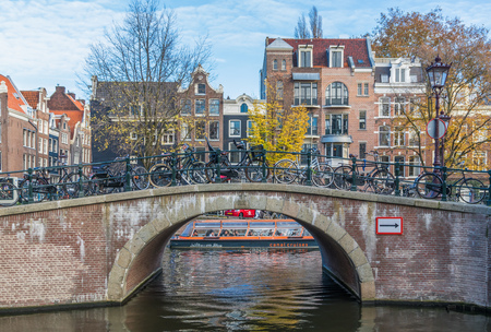 Amsterdam, Netherlands - main city and capital of the country, Amsterdam offers a splendid display of history and modernity. Here in the picture the Old Town and its famous canalsのeditorial素材