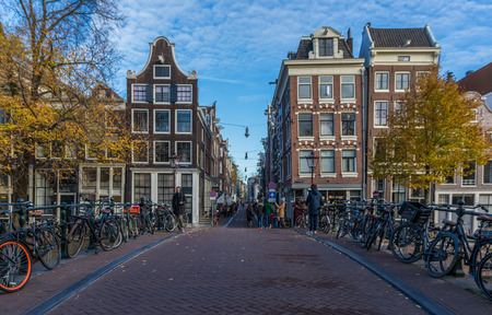 Amsterdam, Netherlands - main city and capital of the country, Amsterdam offers a splendid display of history and modernity. Here in the picture the Old Townのeditorial素材