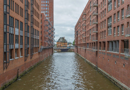 Hamburg, Germany - built between 1883 and 1927, the Hamburg Speicherstadt is the largest warehouse district in the world, and a Unesco World Heritage siteの写真素材