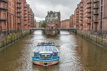 Hamburg, Germany - built between 1883 and 1927, the Hamburg Speicherstadt is the largest warehouse district in the world, and a Unesco World Heritage siteのeditorial素材