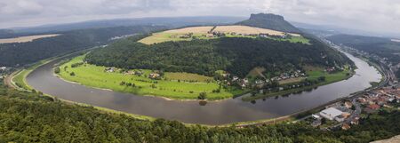 Elbe Valley, Germany - a Unesco World Heritage city in its Dresden portion, the Elbe valley offers one of the most astonishing landscapes of Germanyのeditorial素材