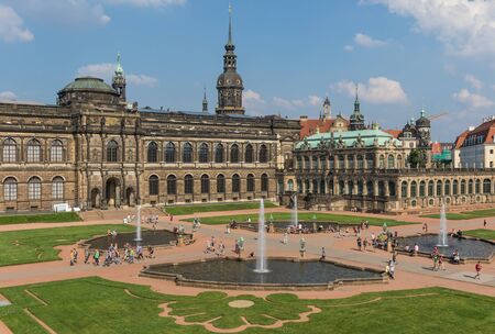 Dresden, Germany - one of the most heavily bombed cities during World War Two, Dresden has be completely rebuilt after 1945, and its Old Town is now a Unesco World Heritage site. Here in particular the Zwinger Palaceのeditorial素材