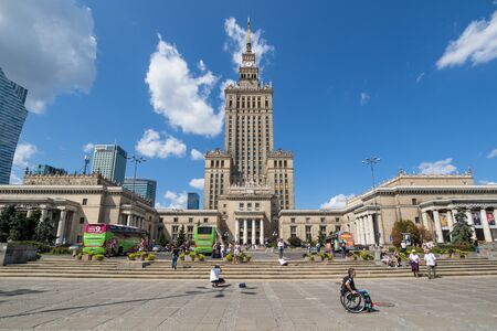 Warsaw, Poland - capital and largest city of Poland, Warsaw still displays some signs of its socialist past. Here in the picture the wonderful Palace of Culture and Science, a memory of the URSS eraのeditorial素材