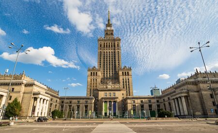 Warsaw, Poland - capital and largest city of Poland, Warsaw still displays some signs of its socialist past. Here in the picture the wonderful Palace of Culture and Science, a memory of the URSS eraのeditorial素材