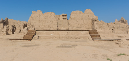 Turpan, China - once capital of the Jushi Kingdom and part of the Silk Road Unesco World Heritage sites, Jiaohe is today of the most important landmarks of the Xianjang Uygur Autonomous Regionのeditorial素材