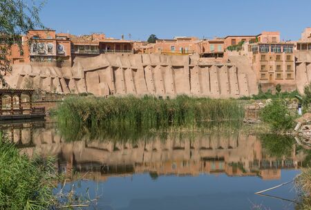 Kashgar, China - main city of the Uyghur ethnicity, and once an important stop along the Silk Road, Kashgar displays a wonderful Old Town, surrounded by massive city wallsの写真素材