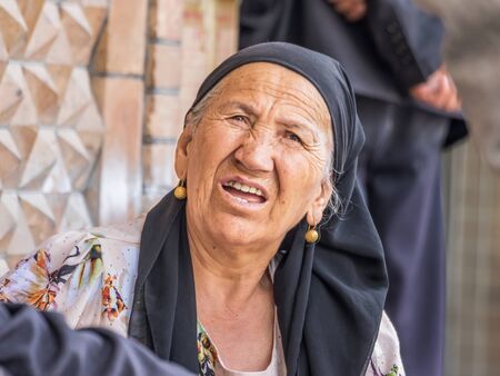 Kashgar, China - almost 85% of Kashgar inhabitants are Uyghurs, a minority Turkic ethnic group culturally affiliated with Central Asia populations. Here in particular an example of Kashgar Uyghursのeditorial素材