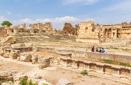 Baalbek, Lebanon - place of two of the largest and grandest Roman temple ruins, one the main attractions of Lebanonの写真素材