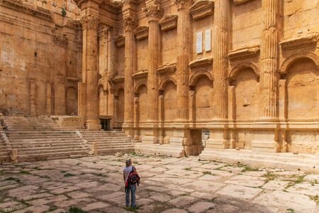 Baalbek, Lebanon - place of two of the largest and grandest Roman temple ruins, the Unesco World Heritage Site of Baalbek is a main attractions of Lebanon. Here in particular the Temple of Bacchusのeditorial素材