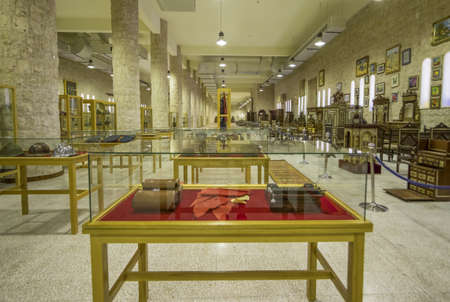 Doha, Qatar - encompassing an area of 530,000 m², consisting of three buildings and 15 halls, the Sheikh Faisal Bin Qassim Al Thani Museum presents the most complete artifacts collection of Qatarのeditorial素材