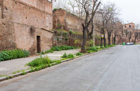 Rome, Italy - following the coronavirus outbreak, the Italian Government has decided for a massive curfew, and cities like Rome look like ghost towns. Here in particular the empty streets of Romeのeditorial素材