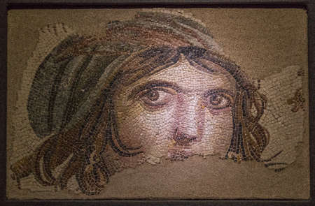Gaziantep, Turkey - Gazientep is one of the oldest cities in the World, with a stronge greek, roman and ottoman heritage. Here in particular a mosaic in the famous Zeugma Gaziantep Museum of Archeologyのeditorial素材