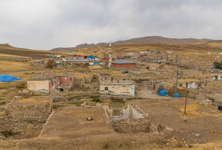 Mount Ararat, Turkey - on the high plain between Ararat and Iran, an amazing display of nature and colorful kurdish villagesの写真素材