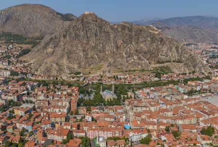 Amasya, Turkey - Amasya is known the typical Ottoman buildings. Here in particular a glimpse of its wonderful Old Town seen from the surrounding hillsのeditorial素材